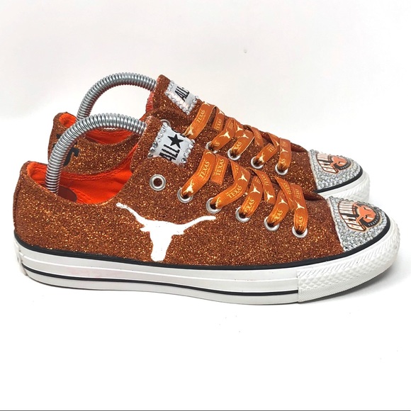 orange glitter converse